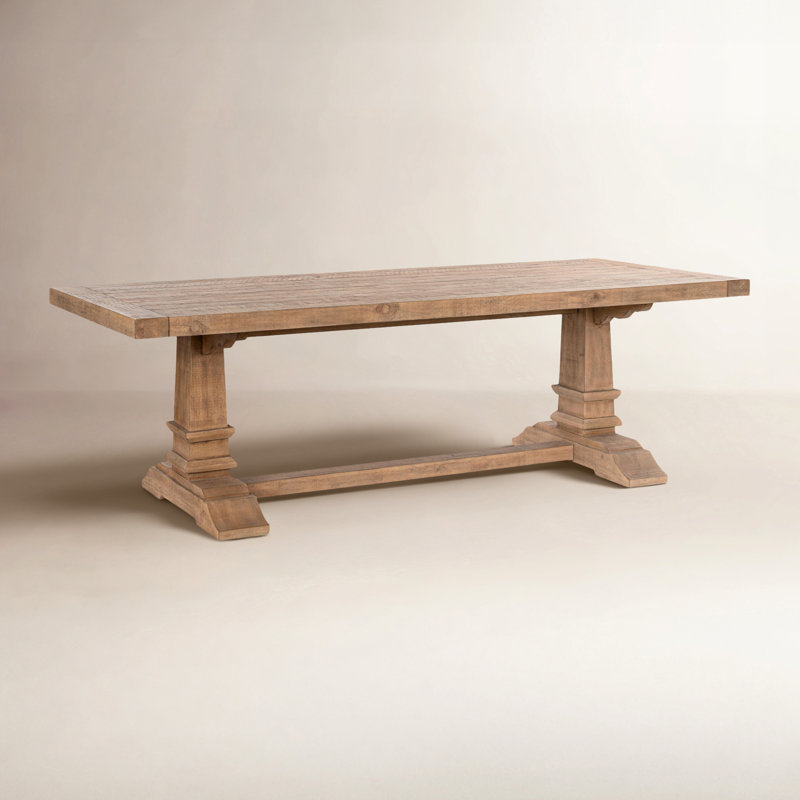 Birch Lane™ Vienna Pine Solid Wood Trestle Dining Table & Reviews
